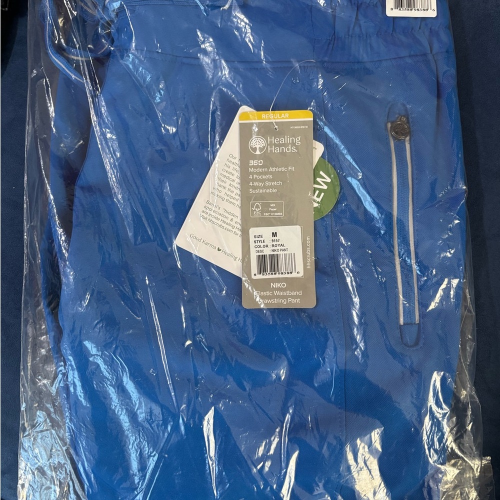 Healing Hands Vibrant Blue Scrub Pants